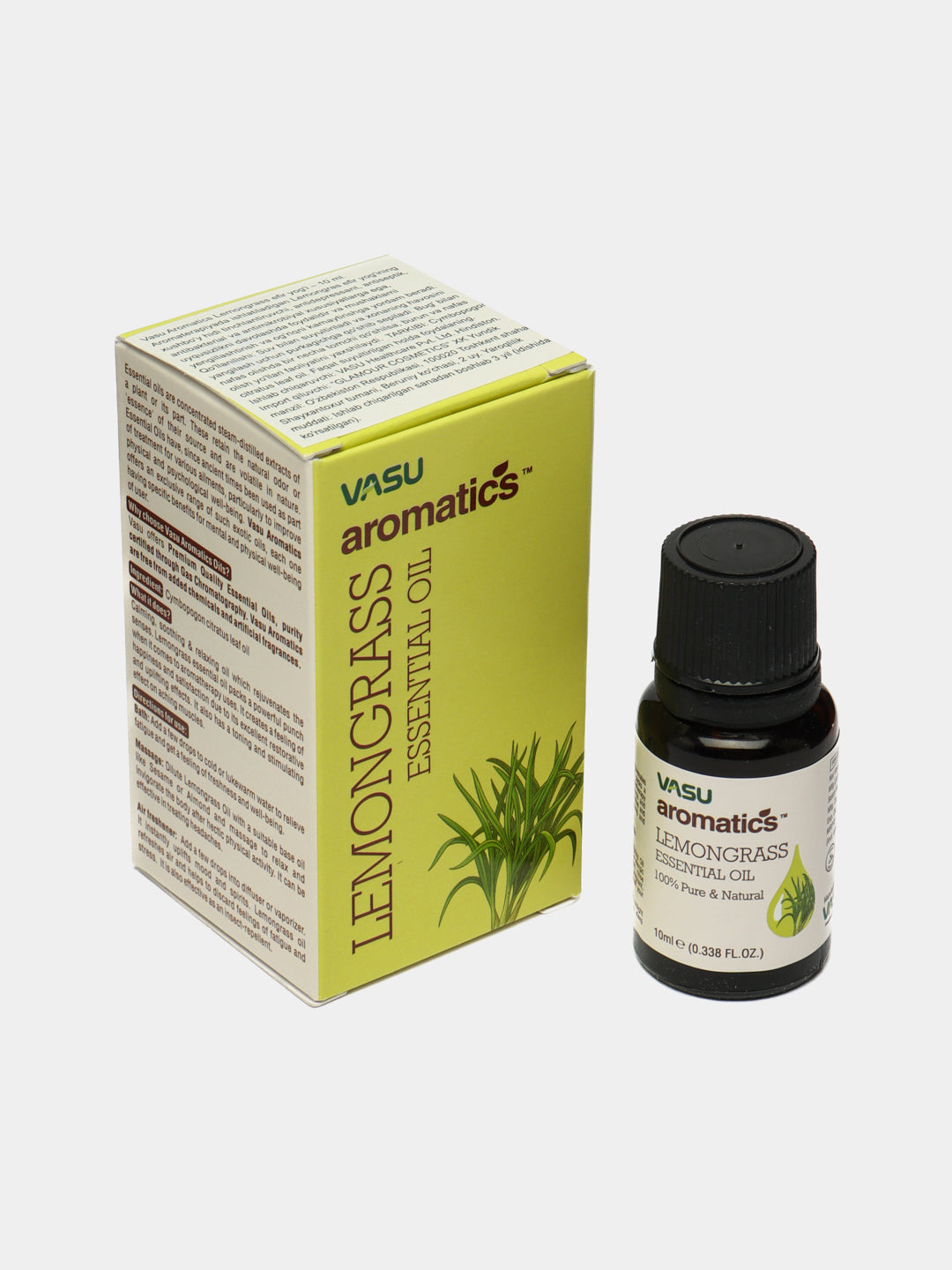 Efir yog'i Lemongrass Essential Oil 10ml (Vasu Aromatics)