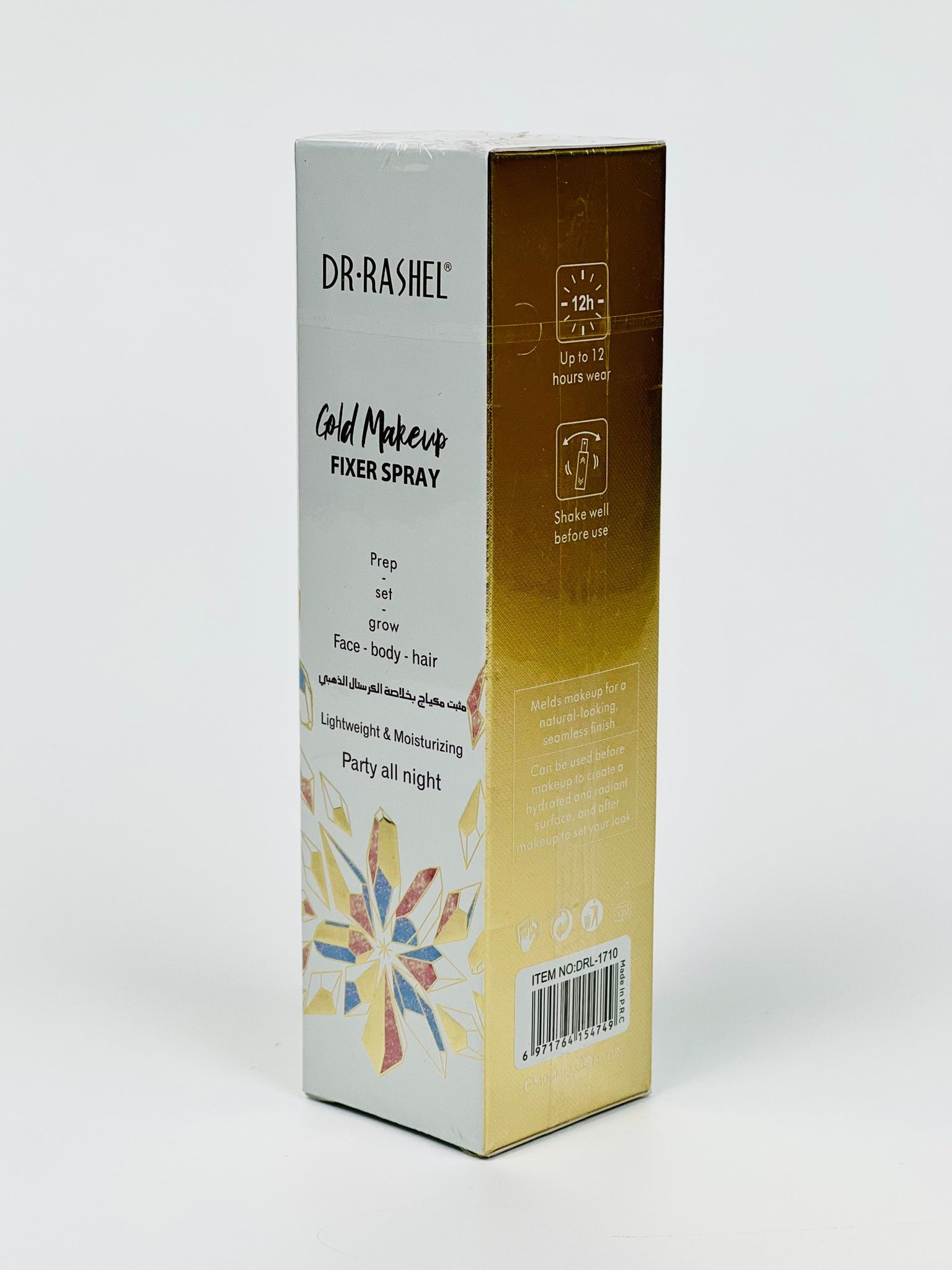 Gold Makeup Fixer Spray 100ml, DRL- 12 1710 (Dr. Rashel)