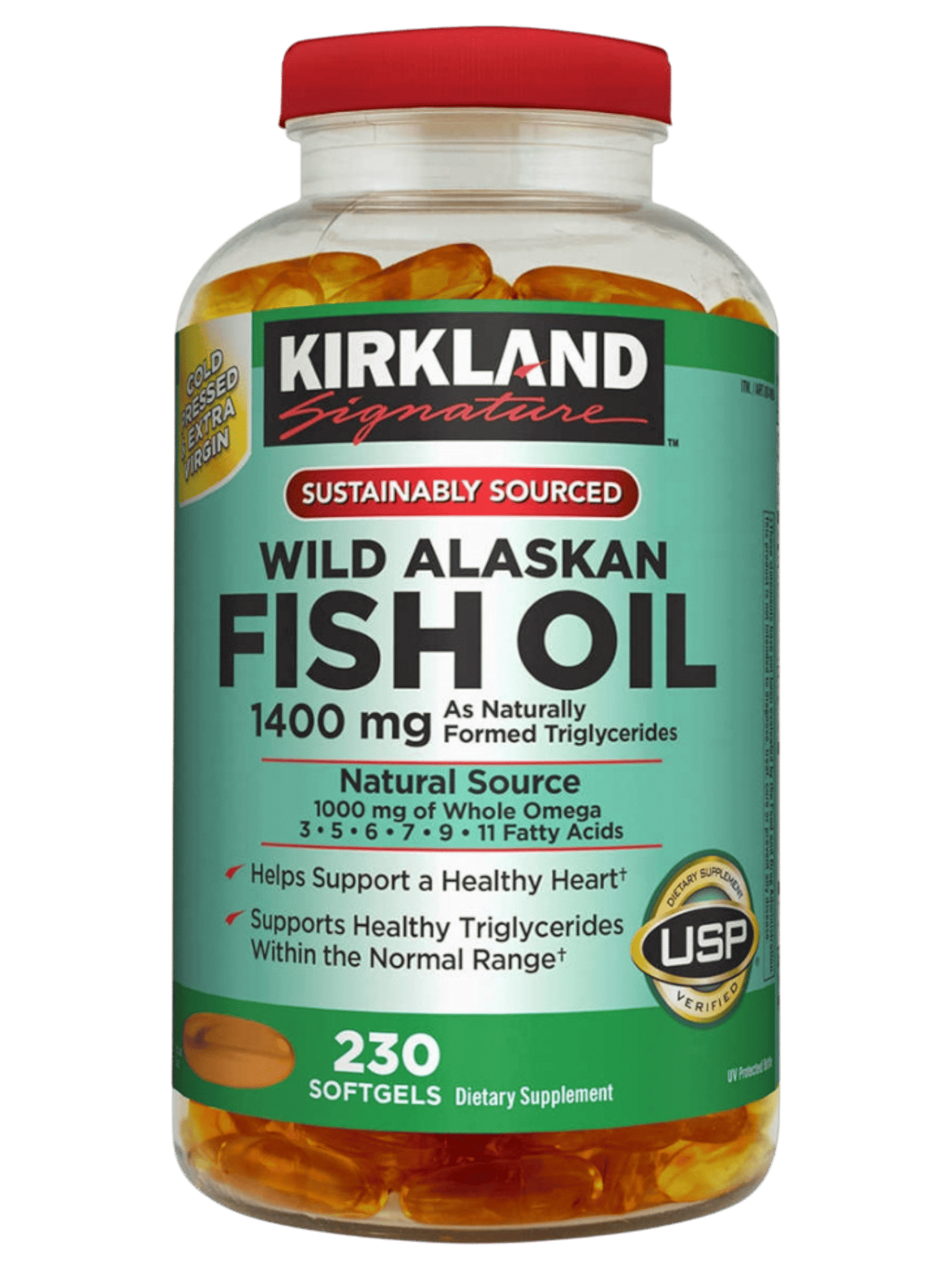 Wild Alaskan Fish Oil kaps. 1400mg №230 (Kirkland) - упк